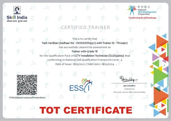 TOT CERTIFICATE